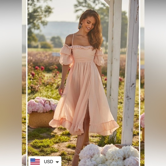 Alamour The Label Dresses & Skirts - Alamour the label MALENYA DRESS Mauve Dusty Pink Swiss Dot Detail size XXS